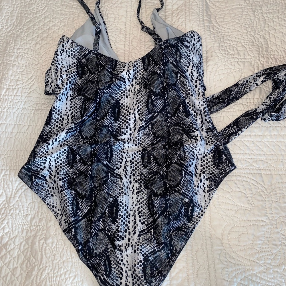 Snakeskin Print One-Piece Swimsuit